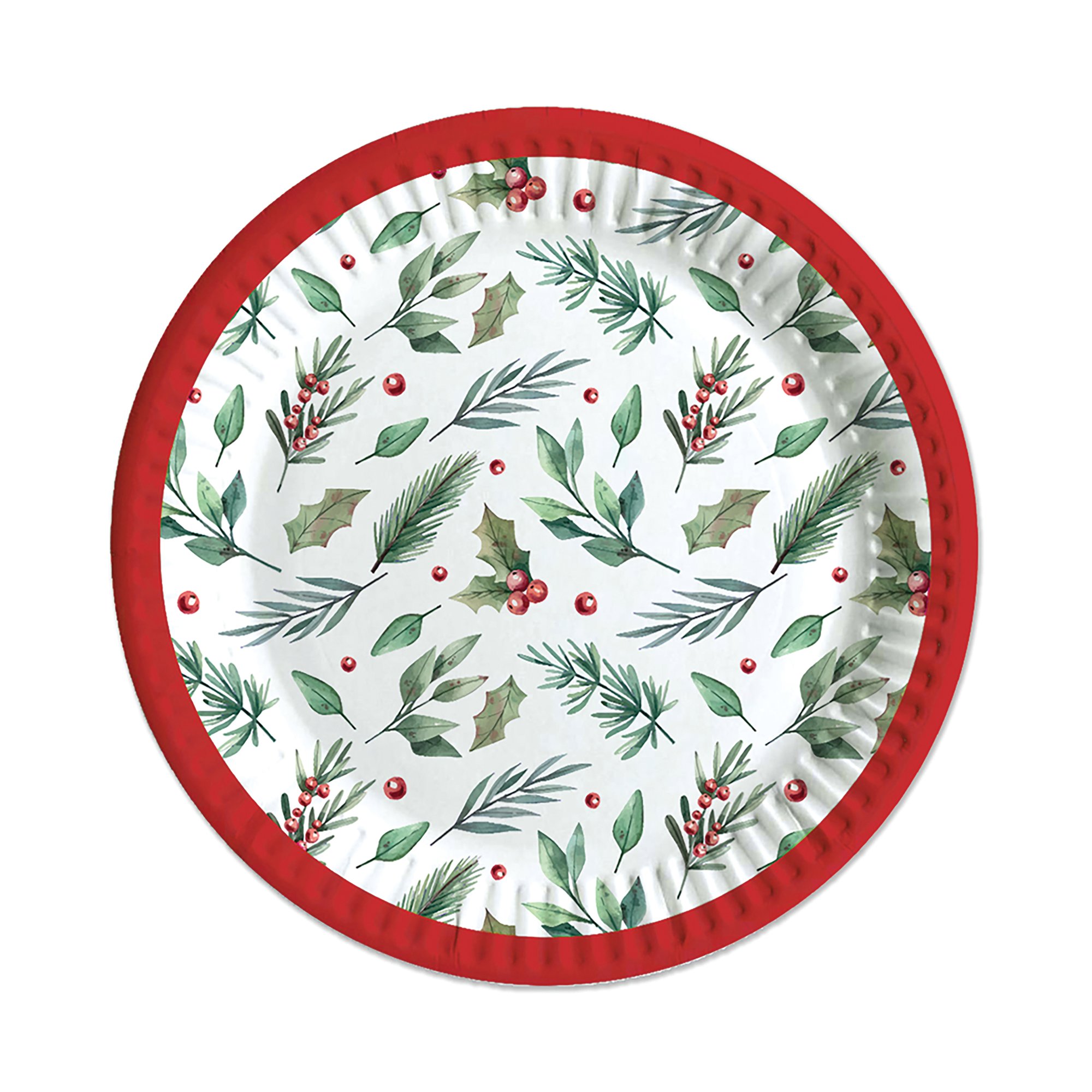 TRAD XMAS PARTY PAPER PLATES X6 PK12