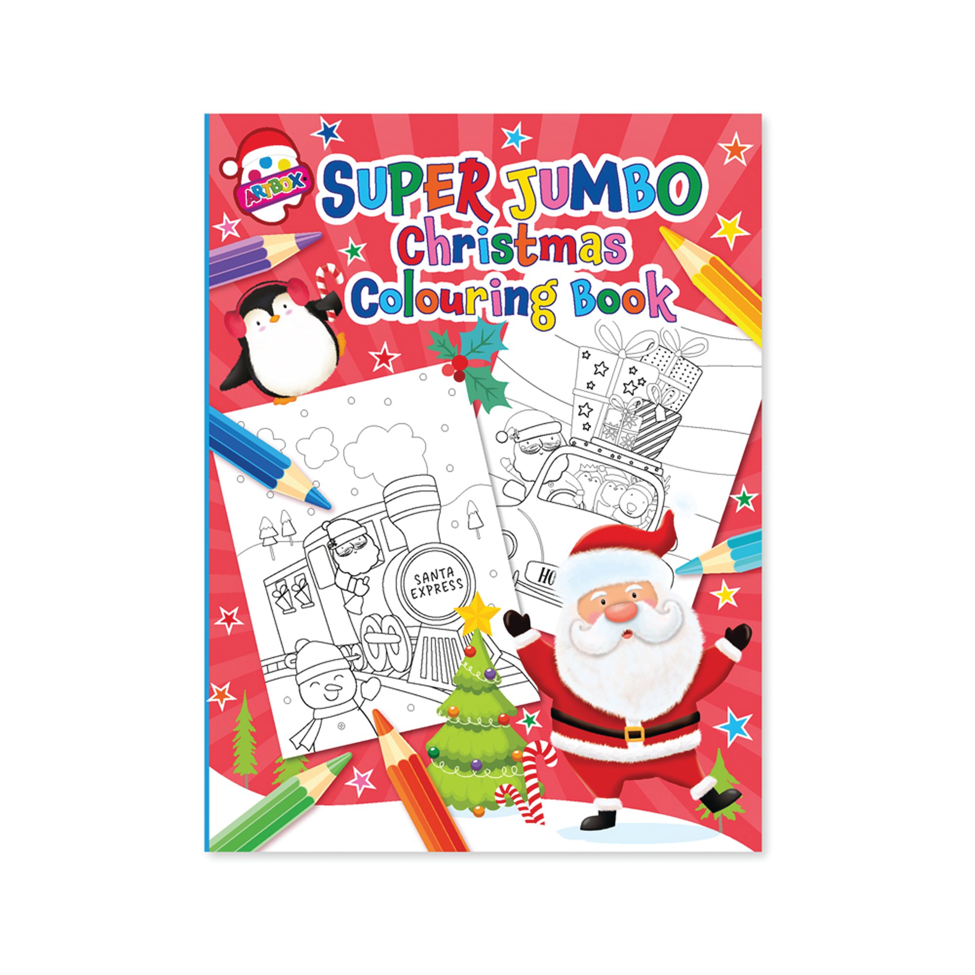 XMAS S/JUMBO ACTIVITY COLOUR BK PK6
