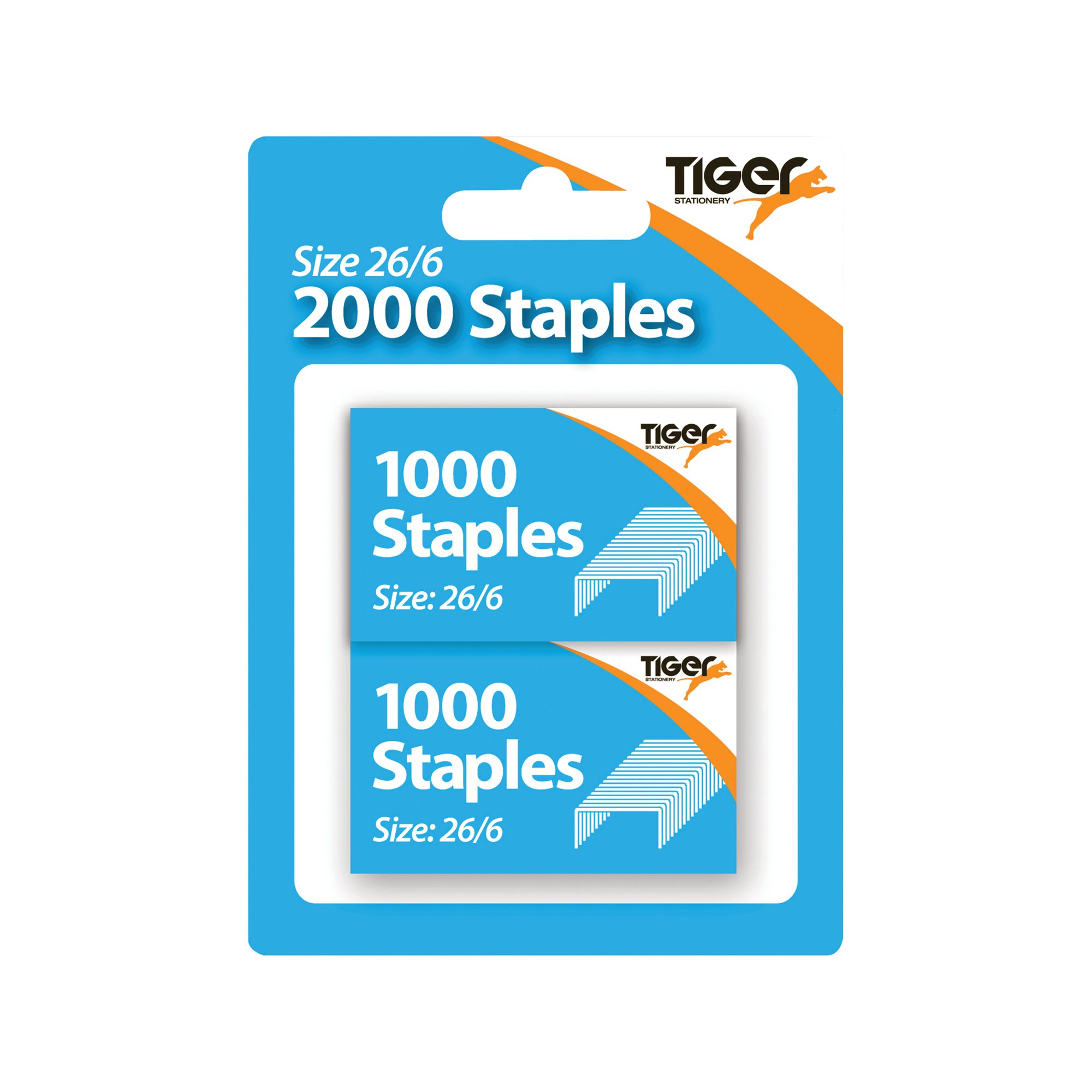 TIGER 26/6 STAPLES 2X1000 PK12