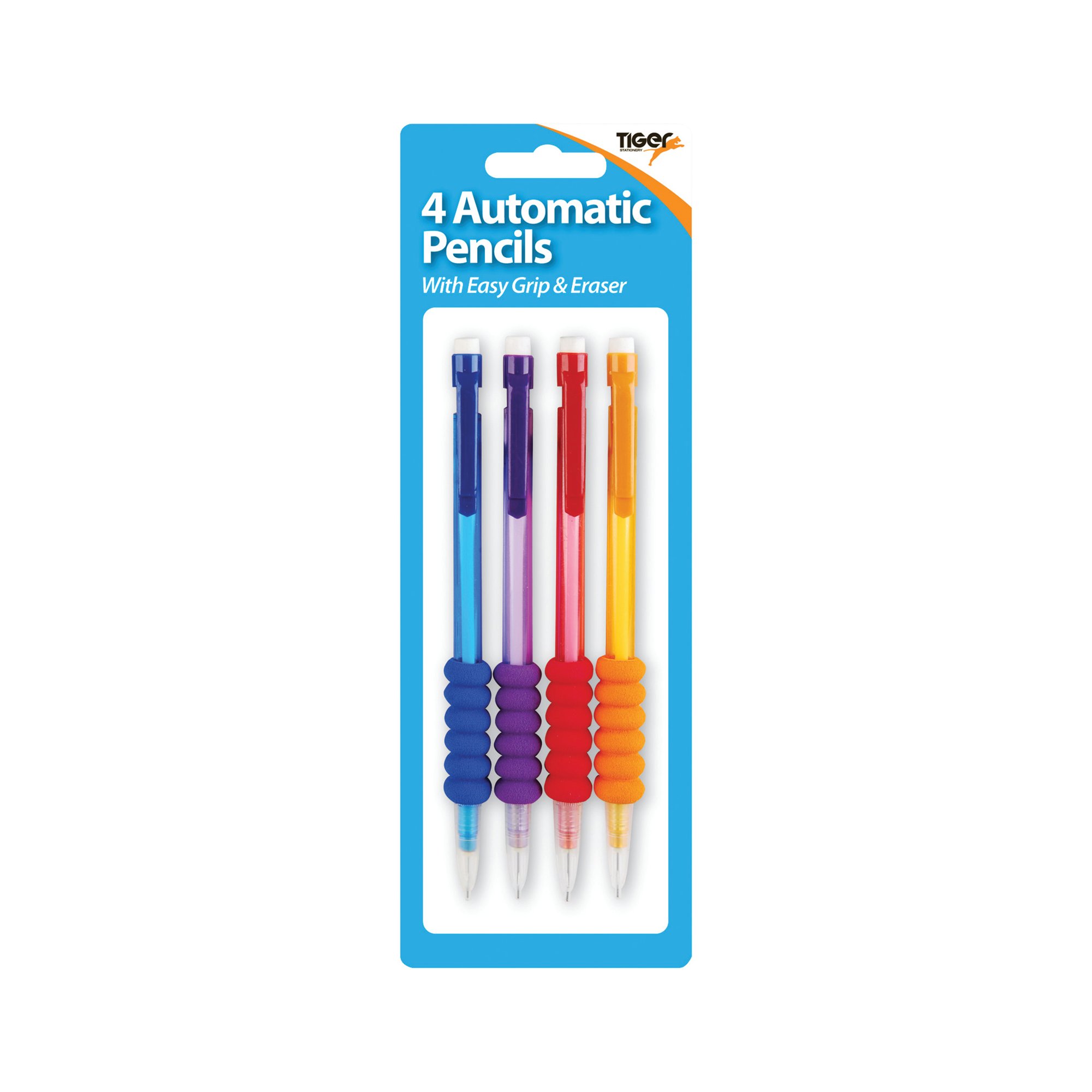 TIGER AUTO PENCIL+ERASER TIP X4 PK12