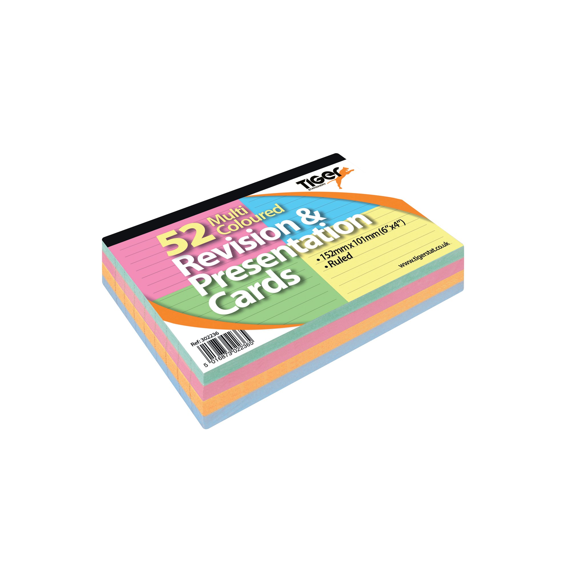 REVISION CARDS 52 MULTICOLOURED PK10