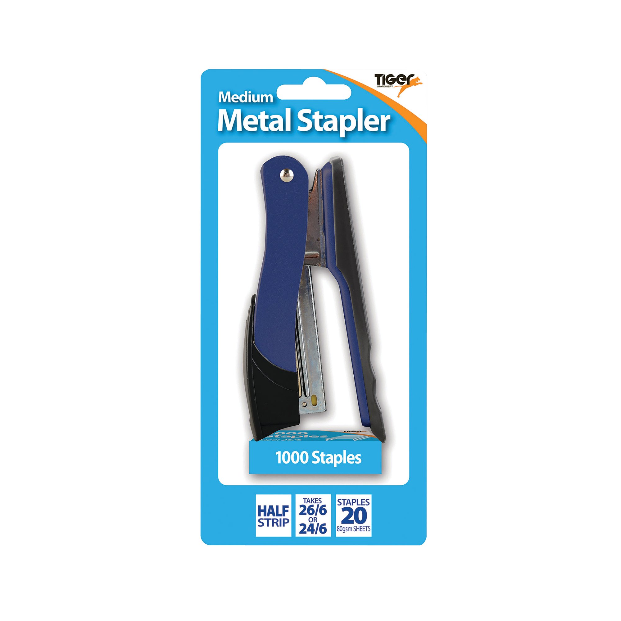 TIGER METAL STAPLER +STAPLES AST PK6