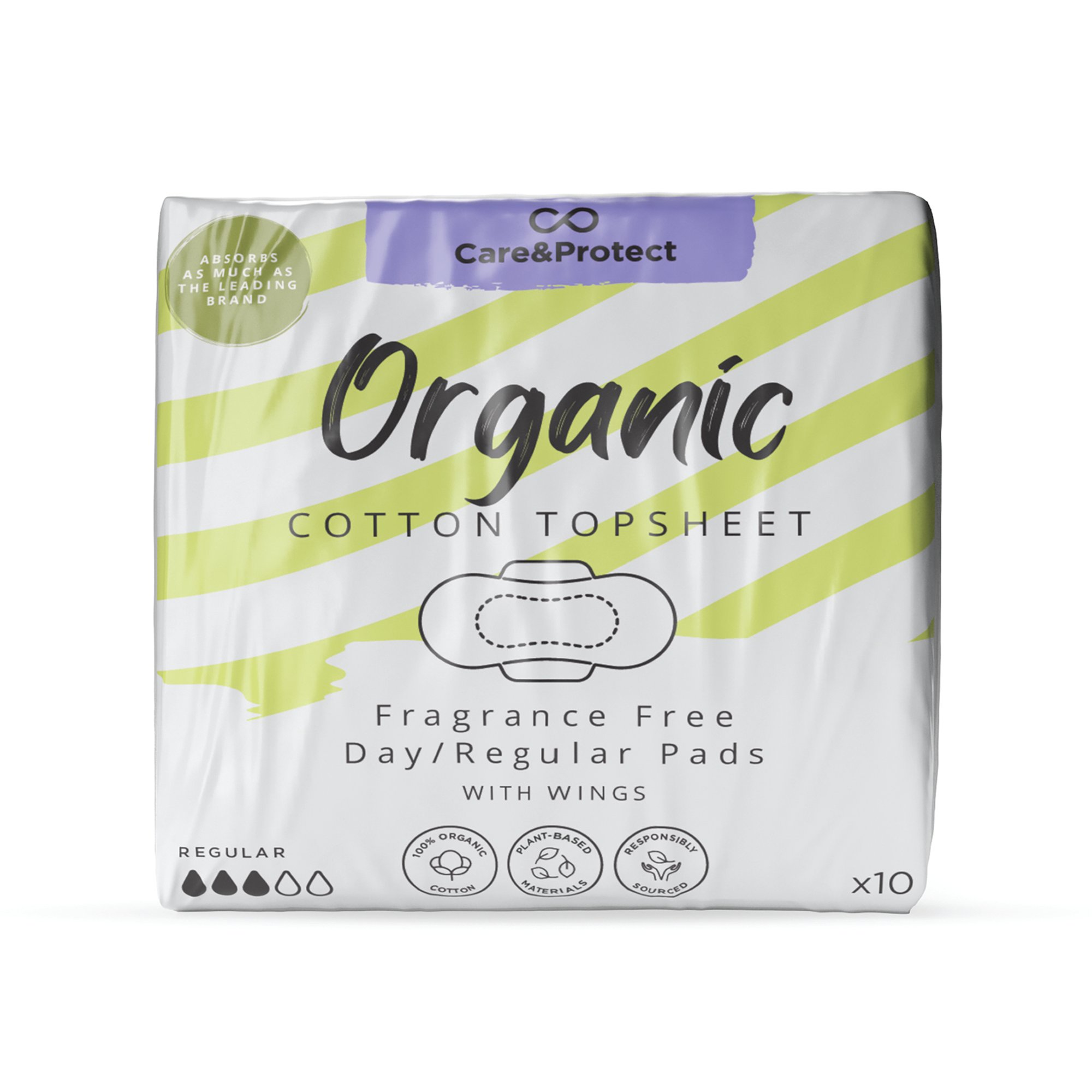 C P ORGANIC DAY PADS X10 PK12