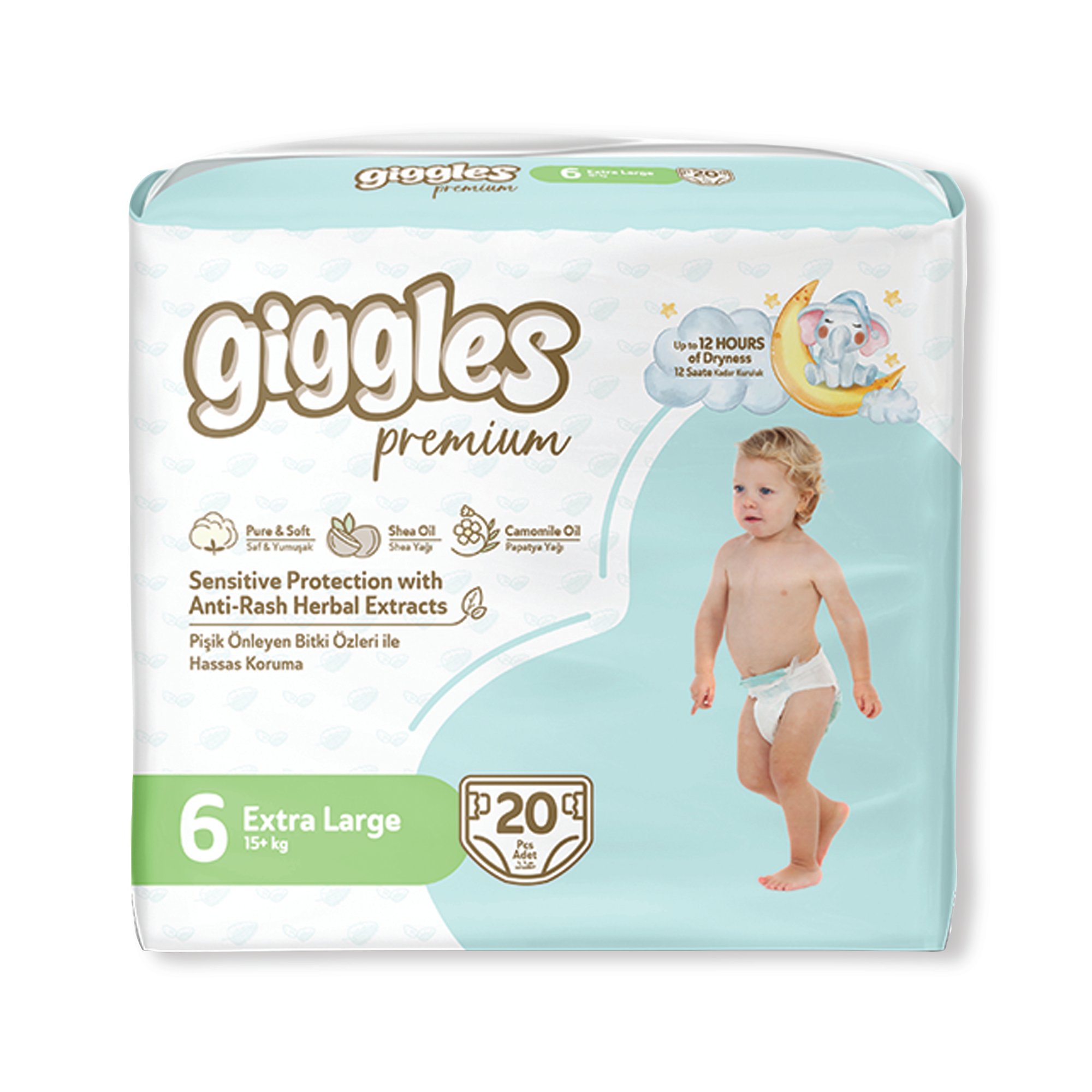 GIGGLES XL NAPPY 15+KG TWPK PK20
