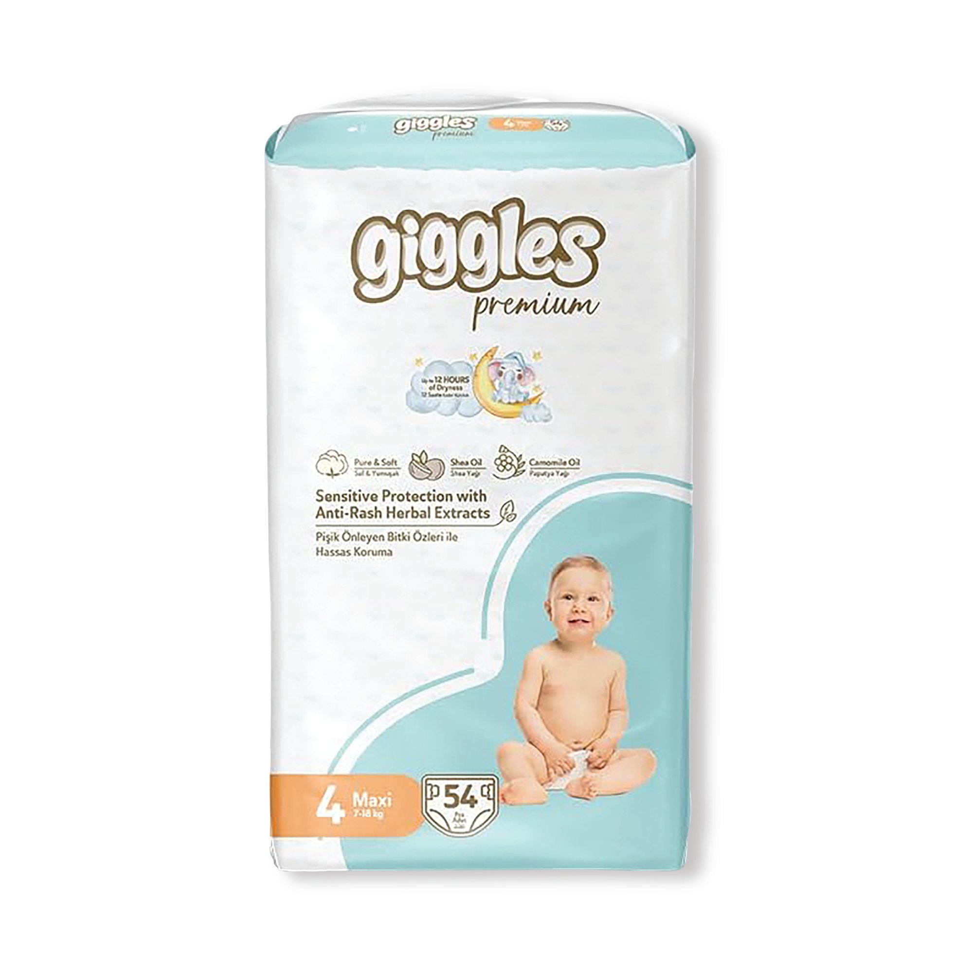 GIGGLES MAXI NAPPY 7-18KG JUMBO PK54