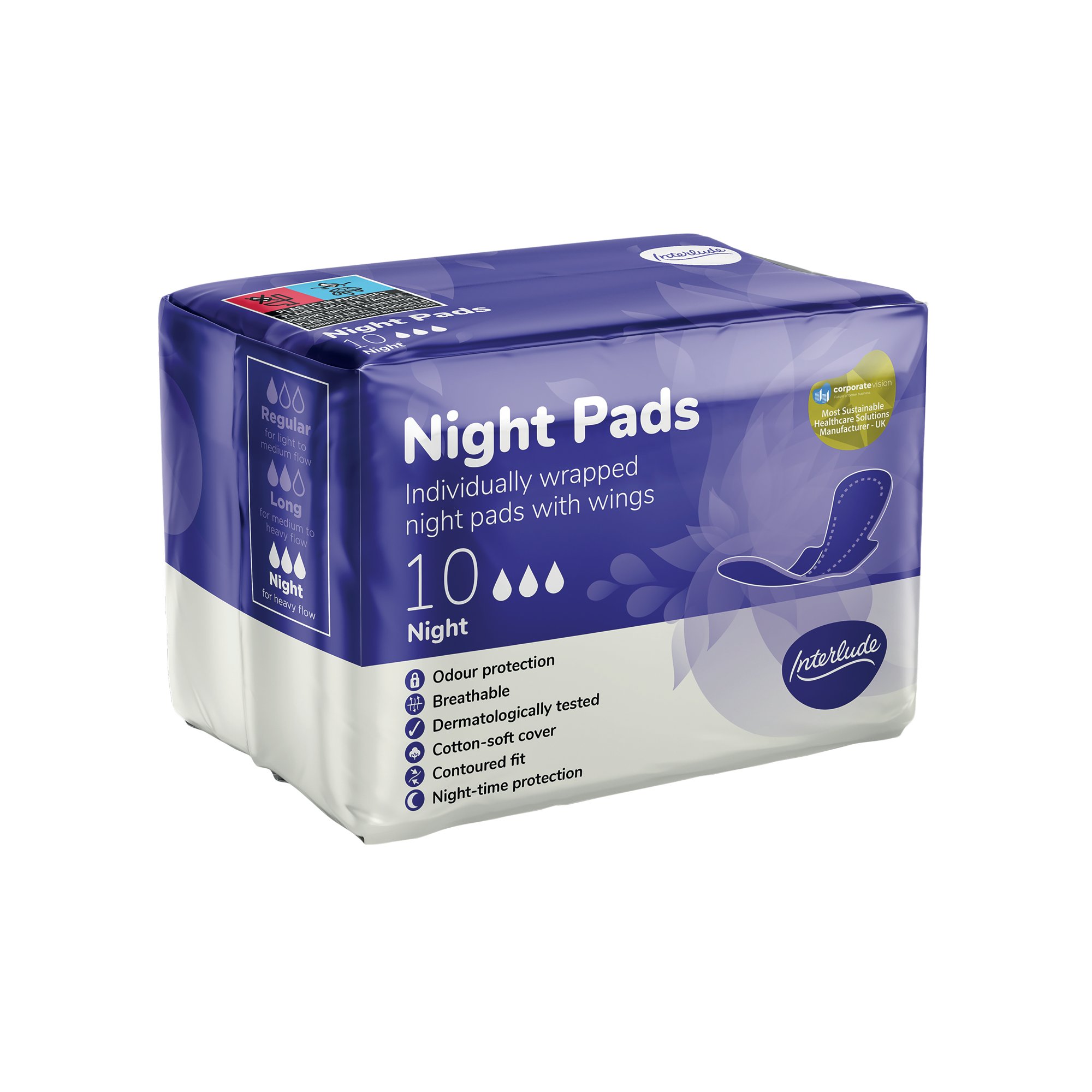ULTRA NIGHT SANITARY X10 PADS PK12