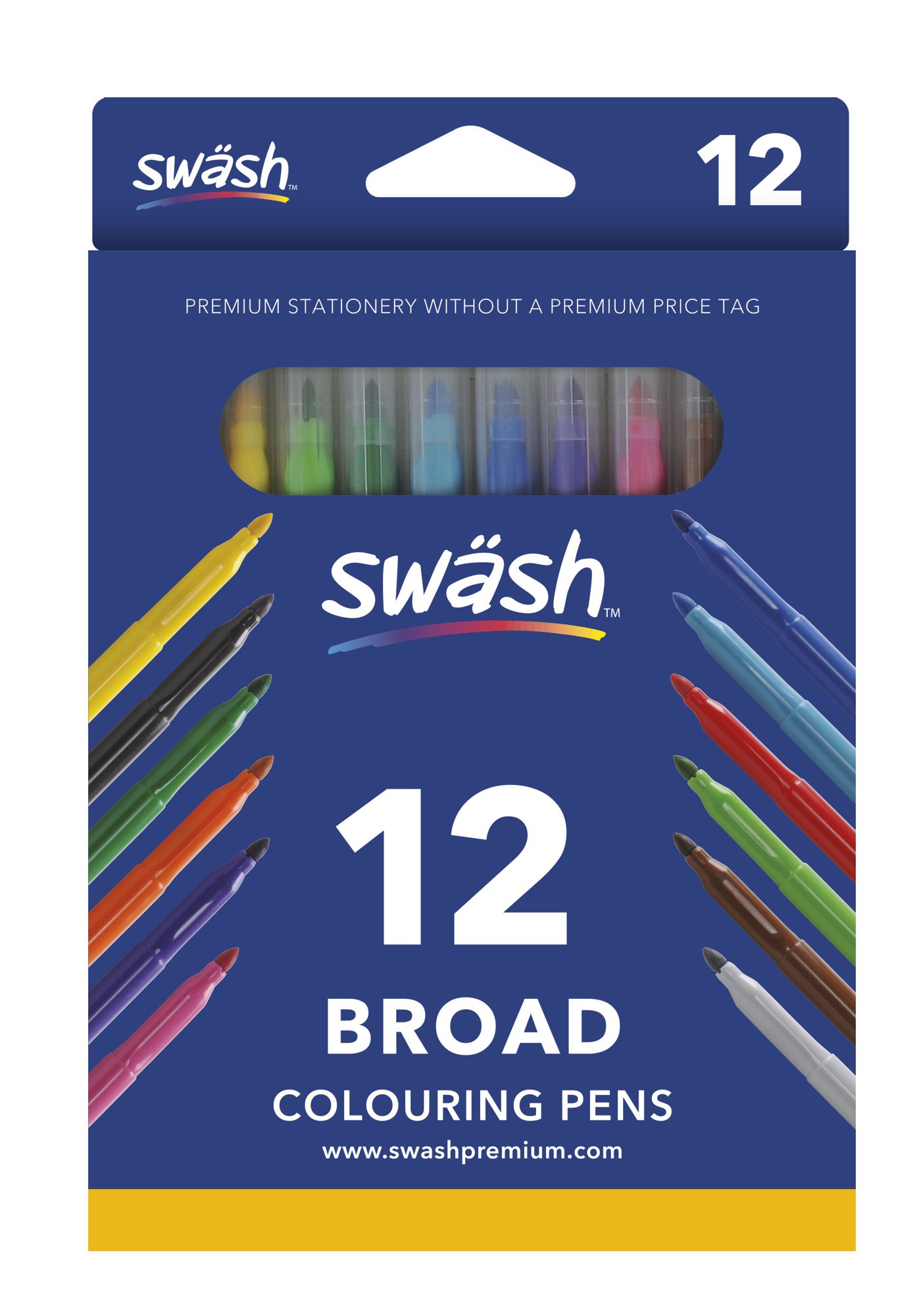 SWASH COLOURING PENS BROAD TIP 12