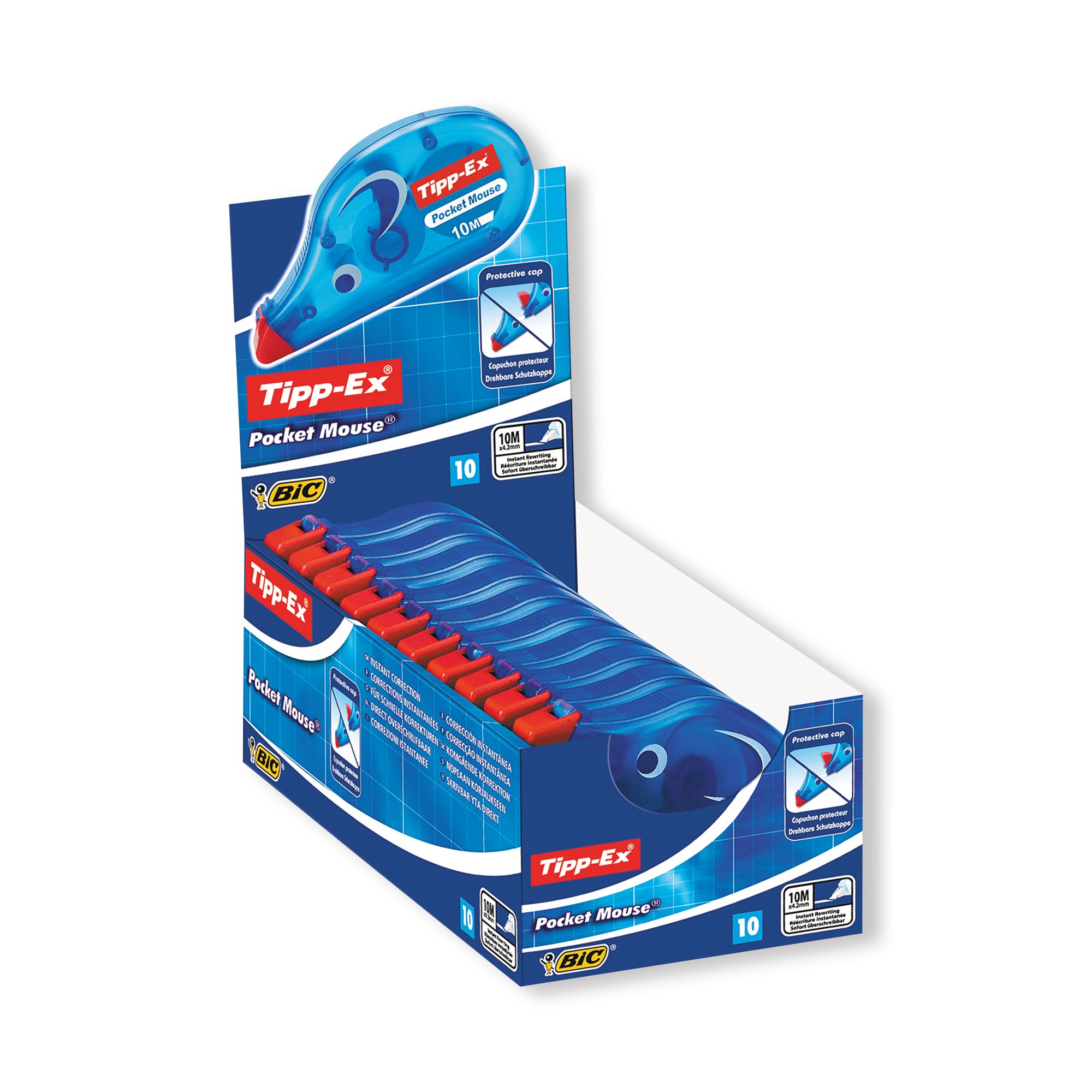 POCKET MOUSE CORRECTOR WHITE PK10