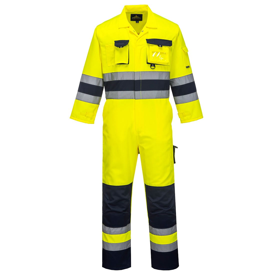NANTES HI-VIS WKCOVERALL YW/NVY L