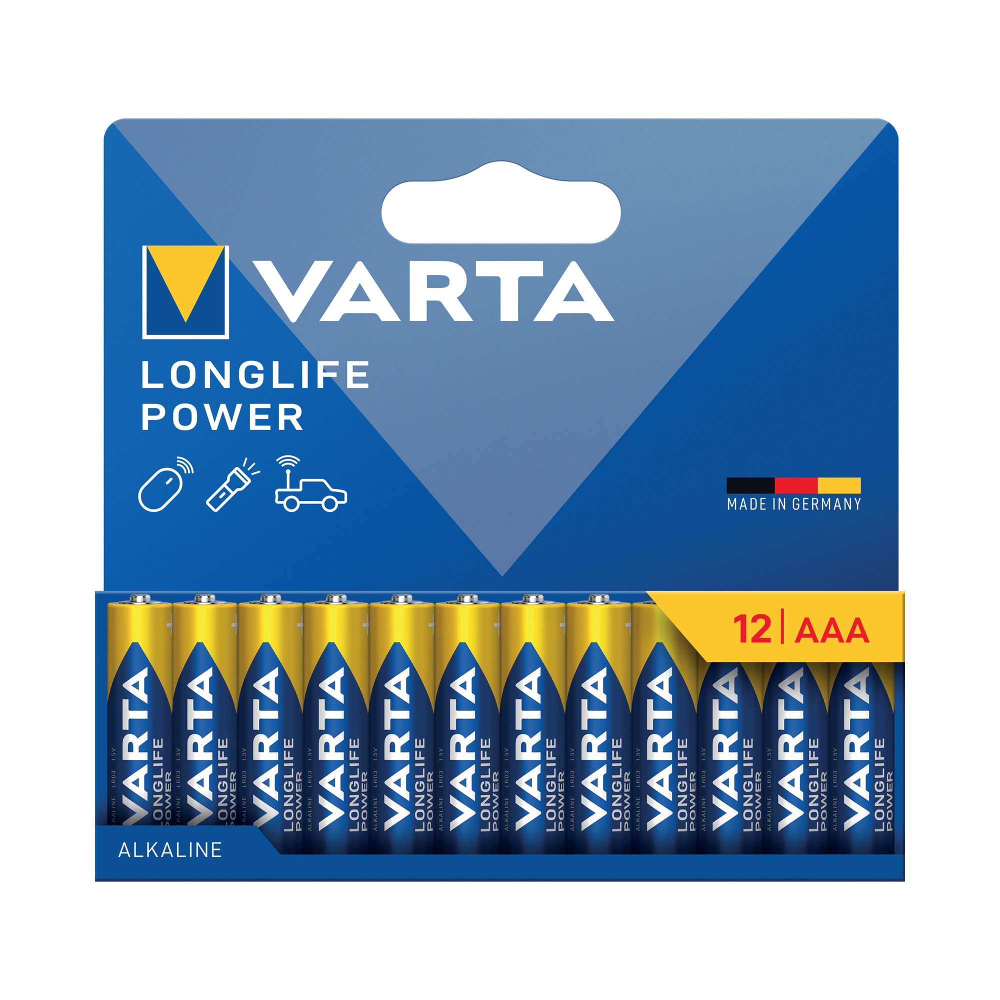 VARTA LONGLIFE PWR AAA BATTERY PK12