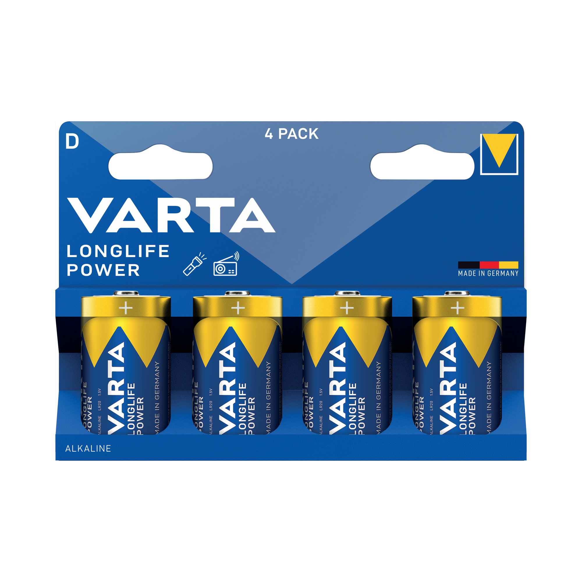 VARTA LONGLIFE POWER D BATTERY PK4