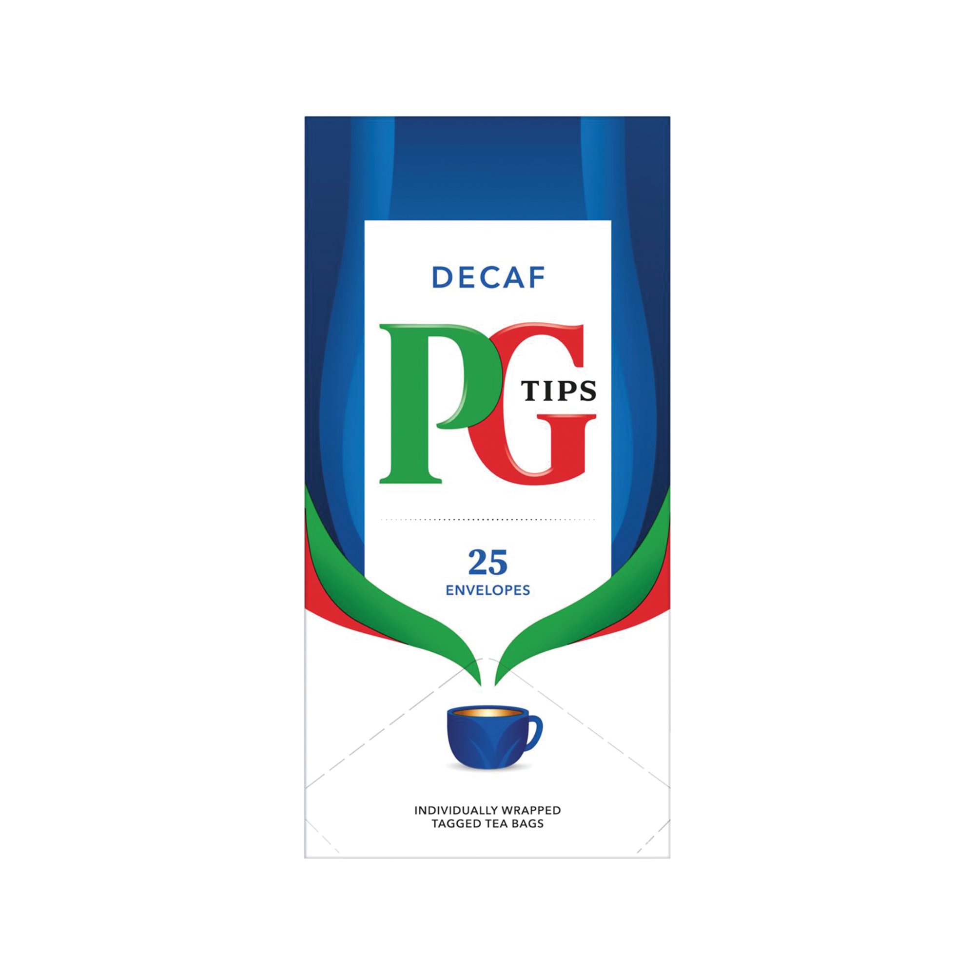 PG TIPS DECAF ENVELOPE TEABAGS P25