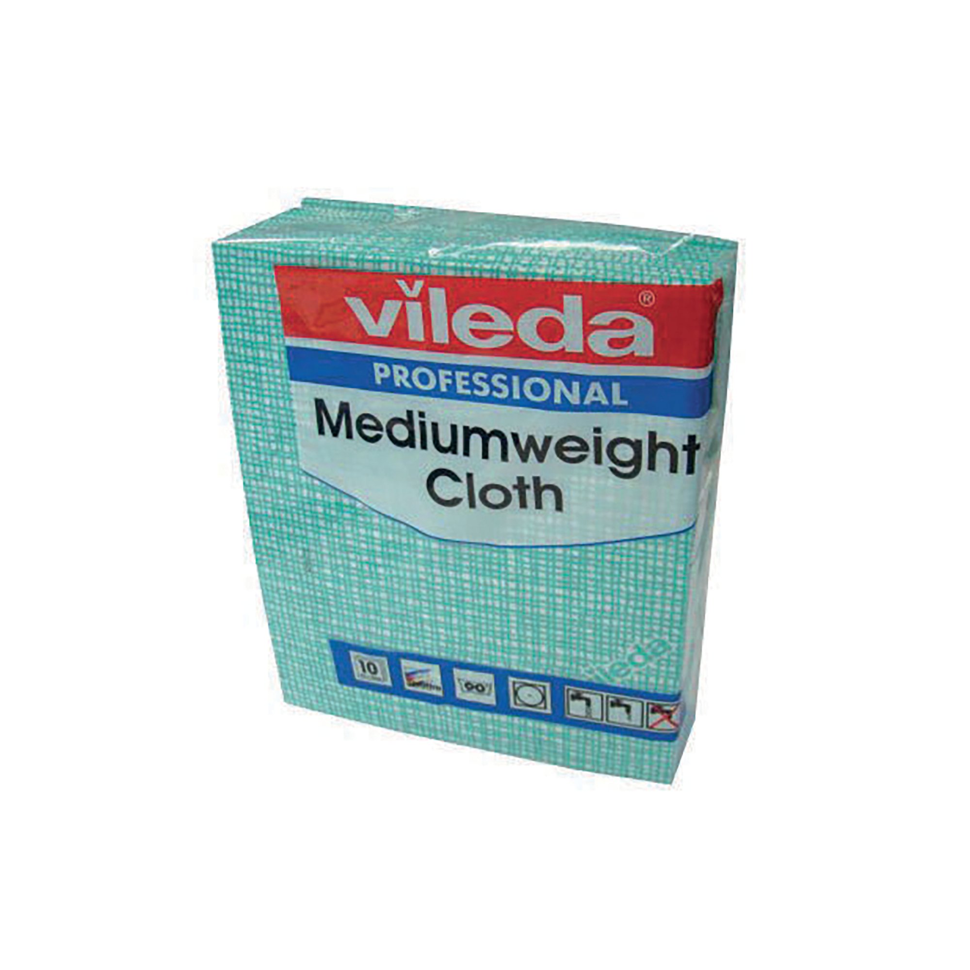 VILEDA MEDIUM WEIGHT CLOTH GRN PK10