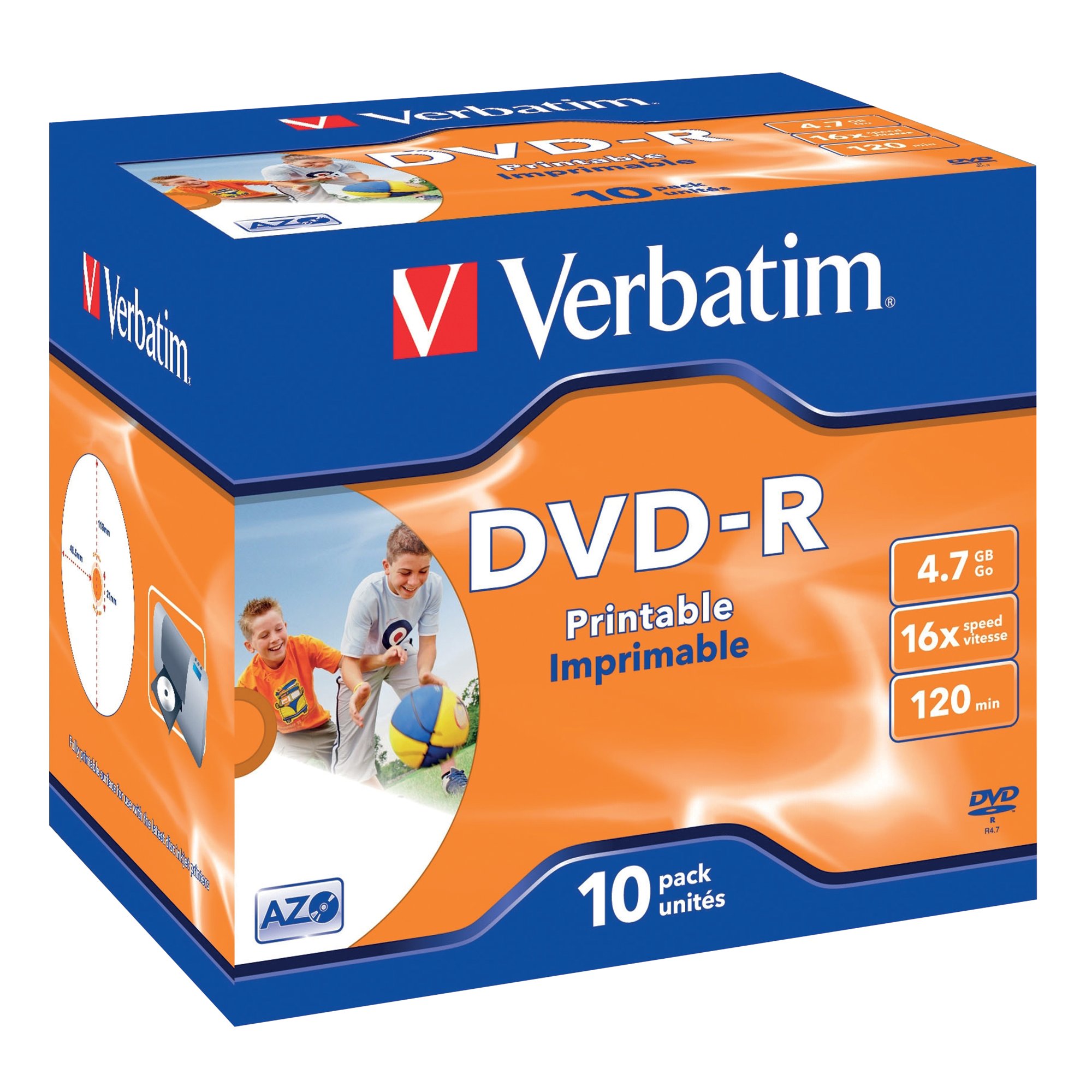 VERBATIM DVD-R JWL CS PRINT PK10