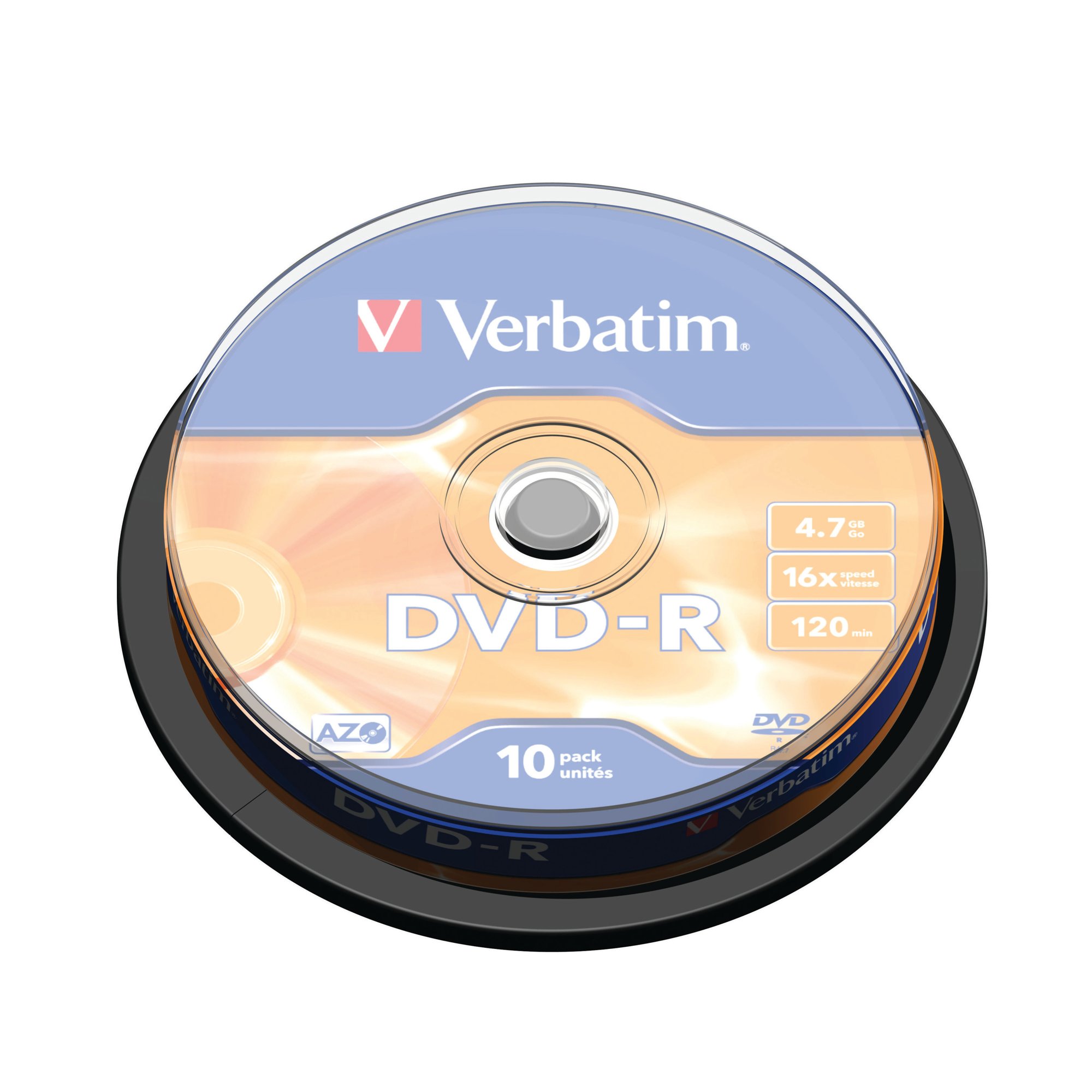 VERBATIM DVD-R 16X BRANDED SILVER