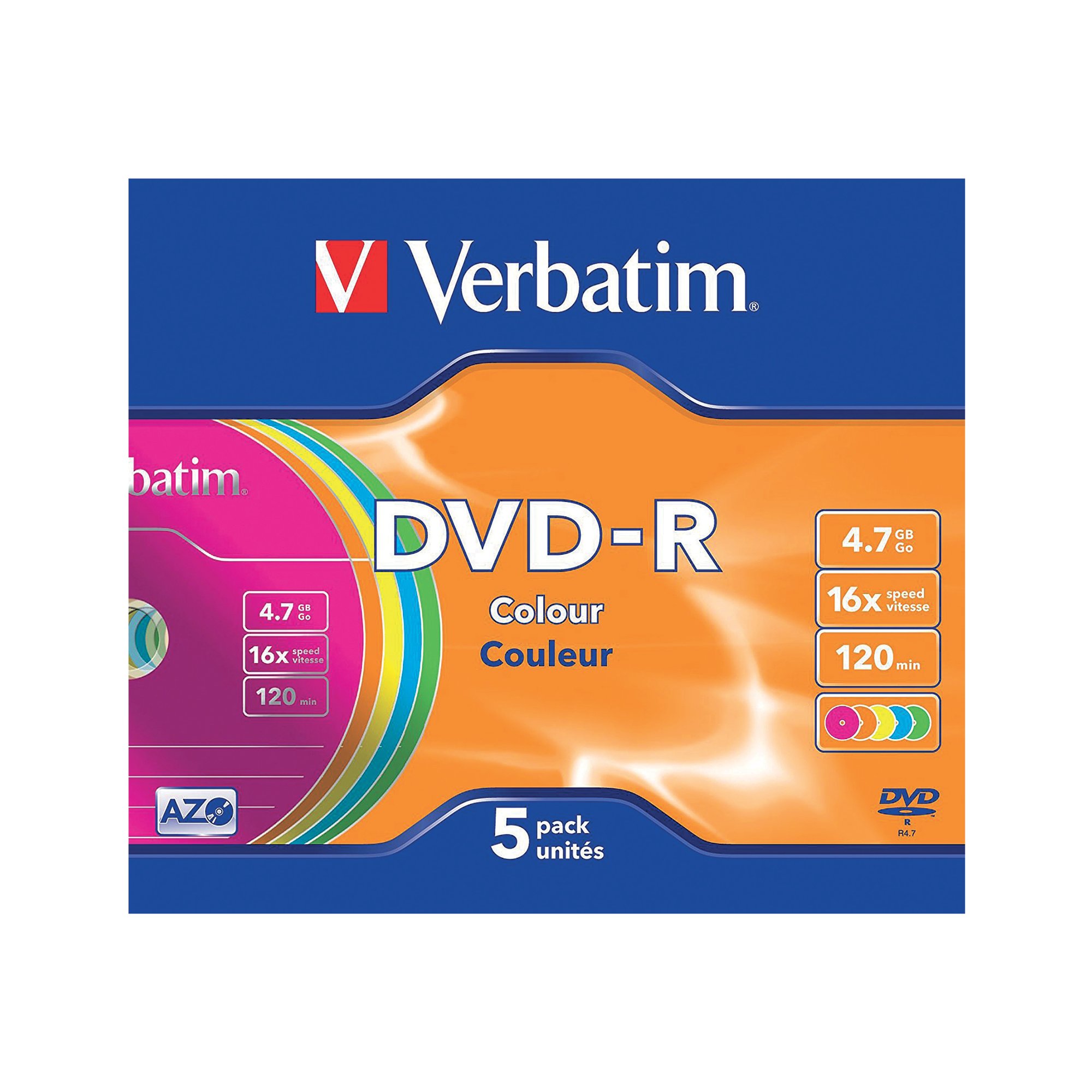 VERTBATIM DVD-R 16X 4.7GB PK5 JWLCSE