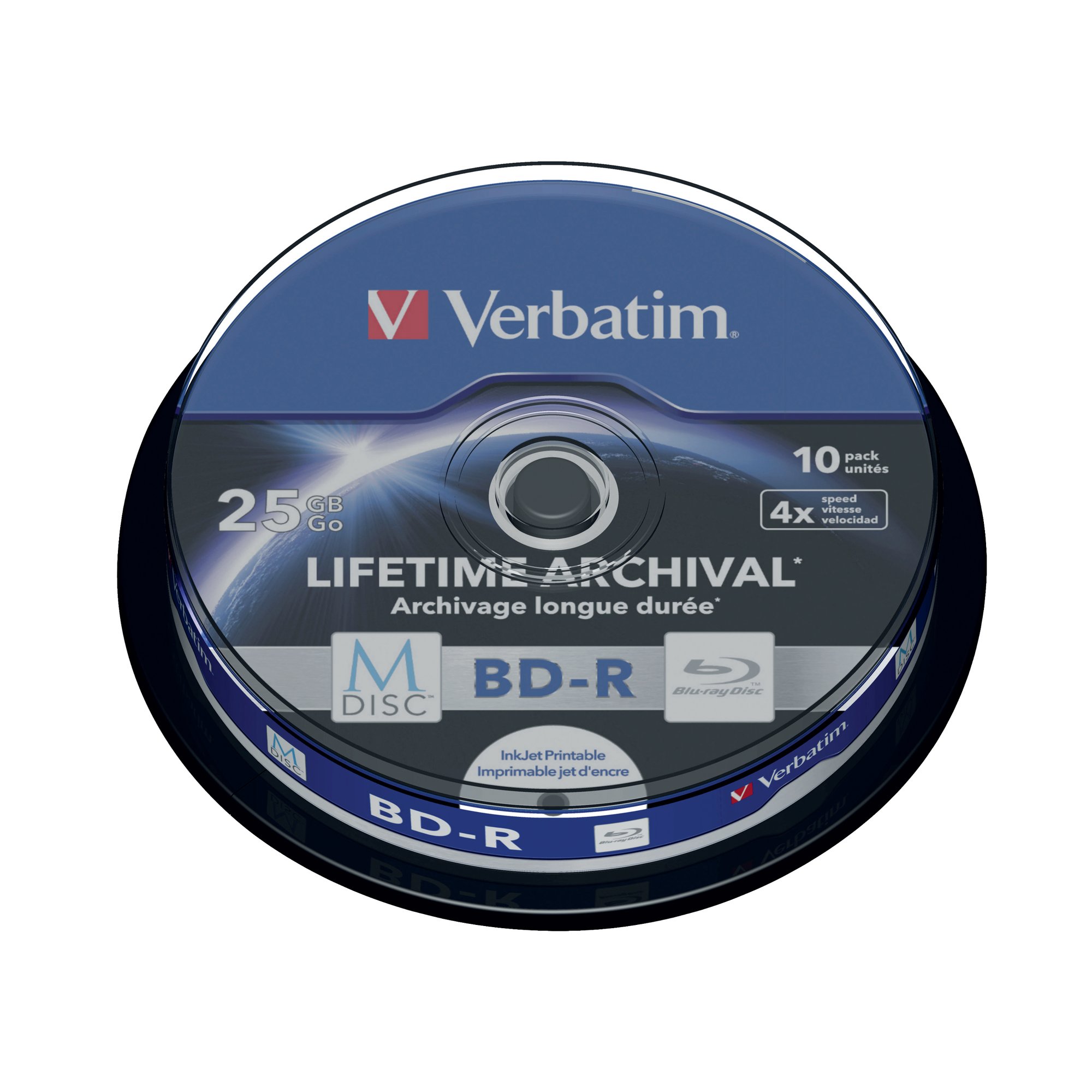 VERBATIM M-DISC BD-R SPINDLE PK10
