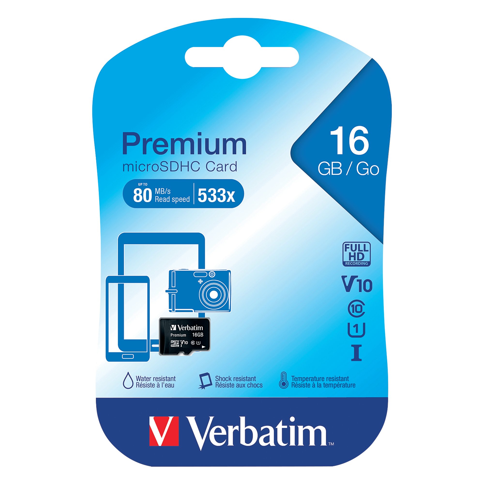 VERBATIM MICROSDHC 16GB MEMORY CARD