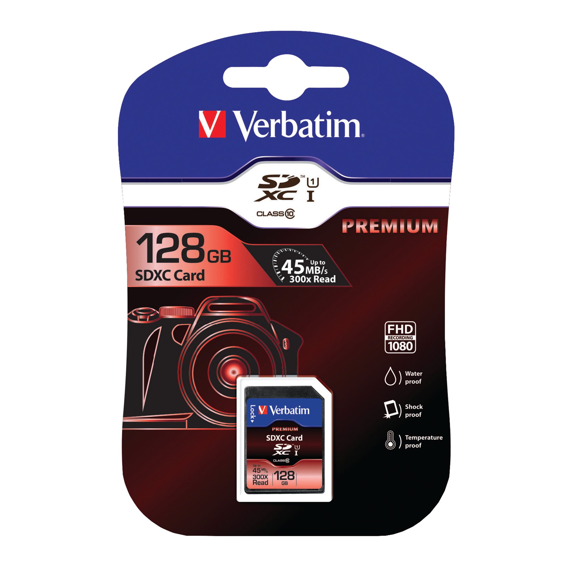 VERBATIM PREMIUM SDXC MEM CARD 128GB