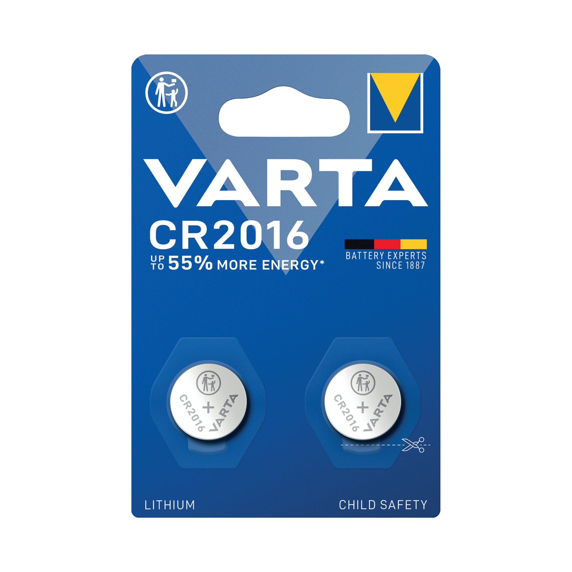 VARTA CR2016 COIN CELL BATTERY PK2