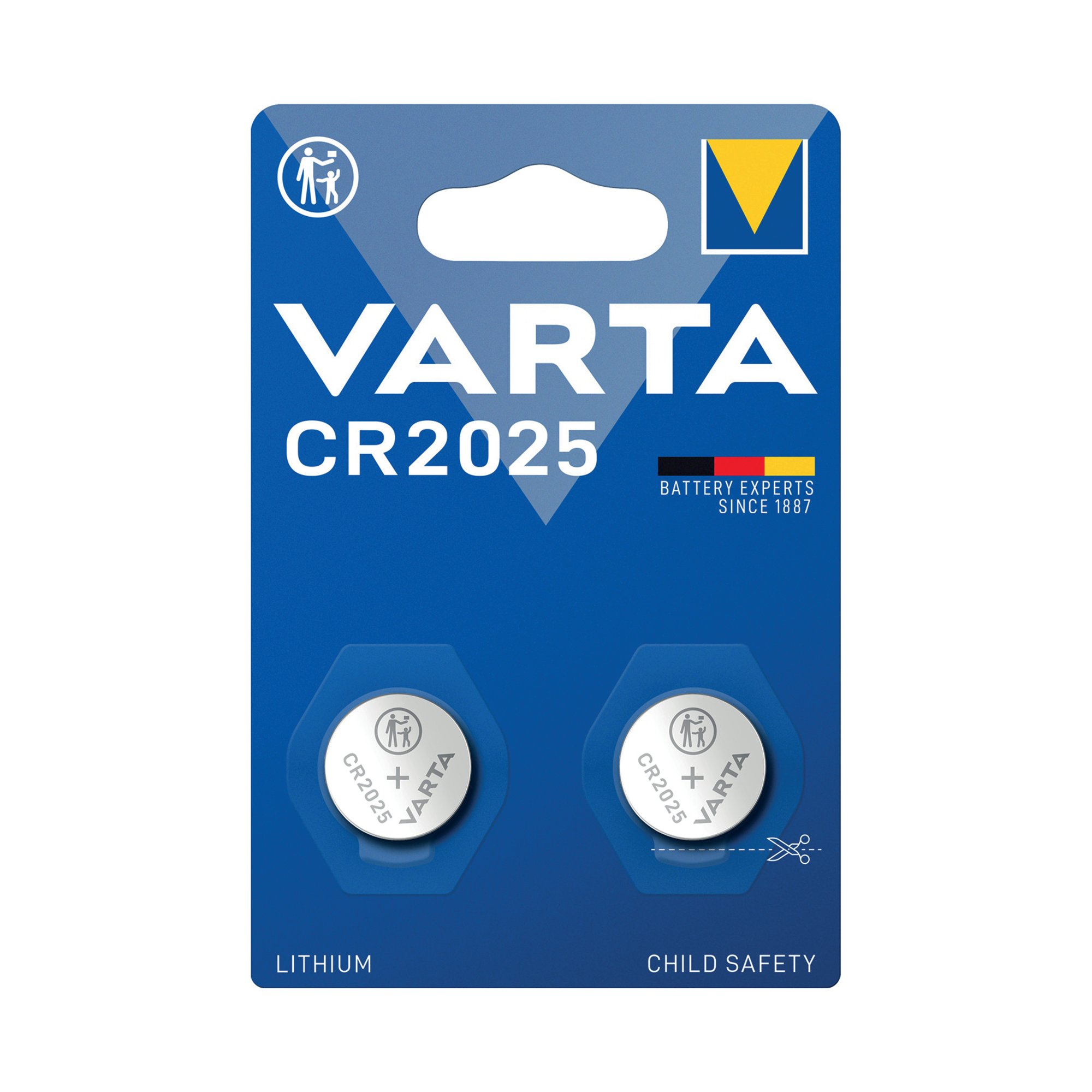 VARTA CR2025 COIN CELL BATTERY PK2