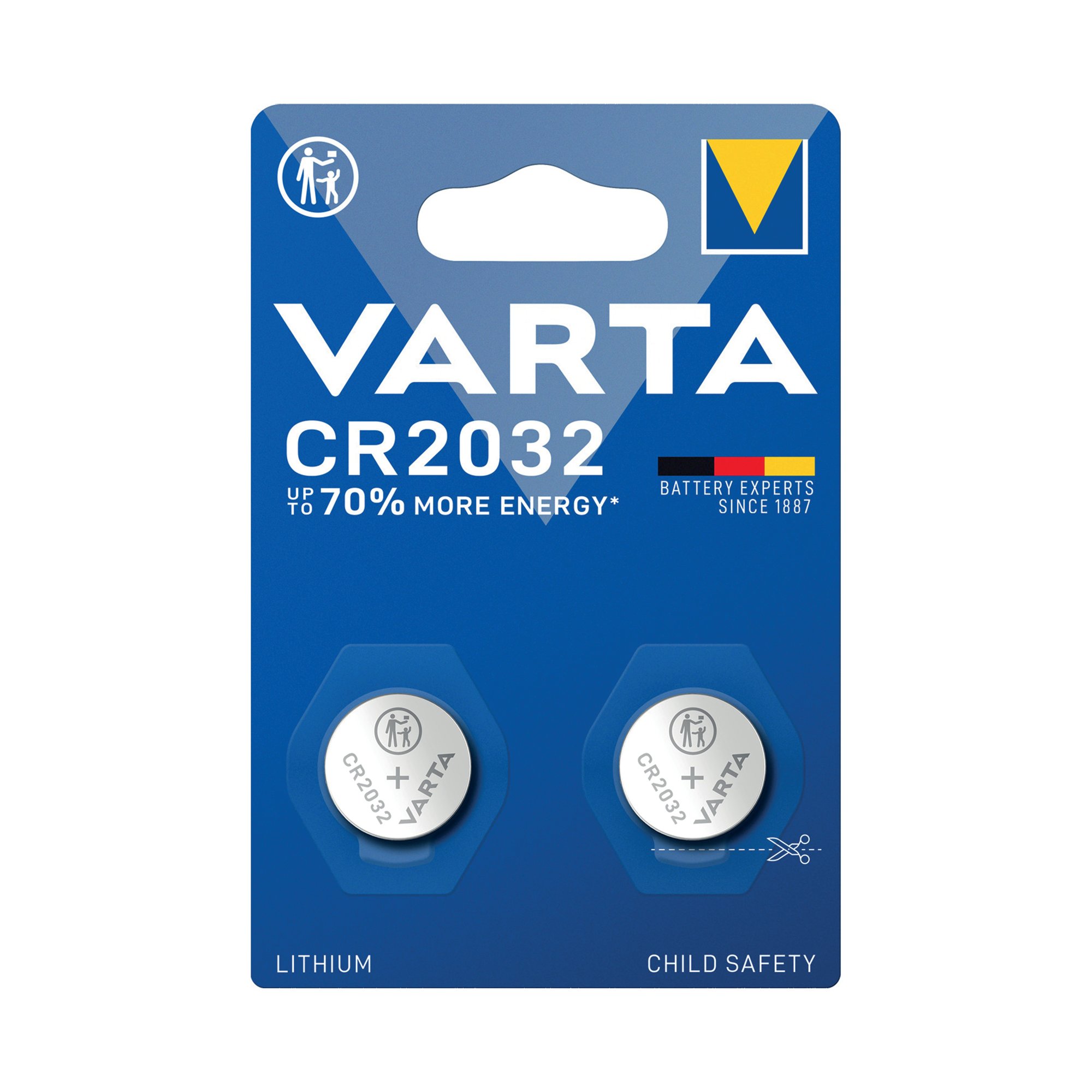 VARTA CR2032 COIN CELL BATTERY PK2