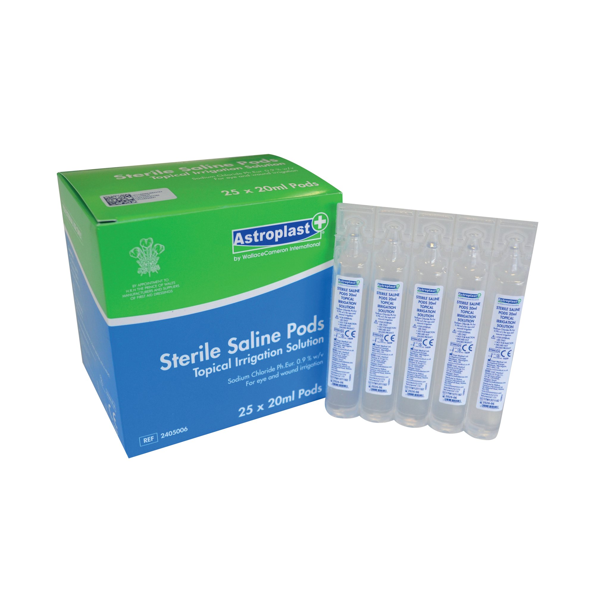 WALLACE SALINE EYE PODS 20ML PK25