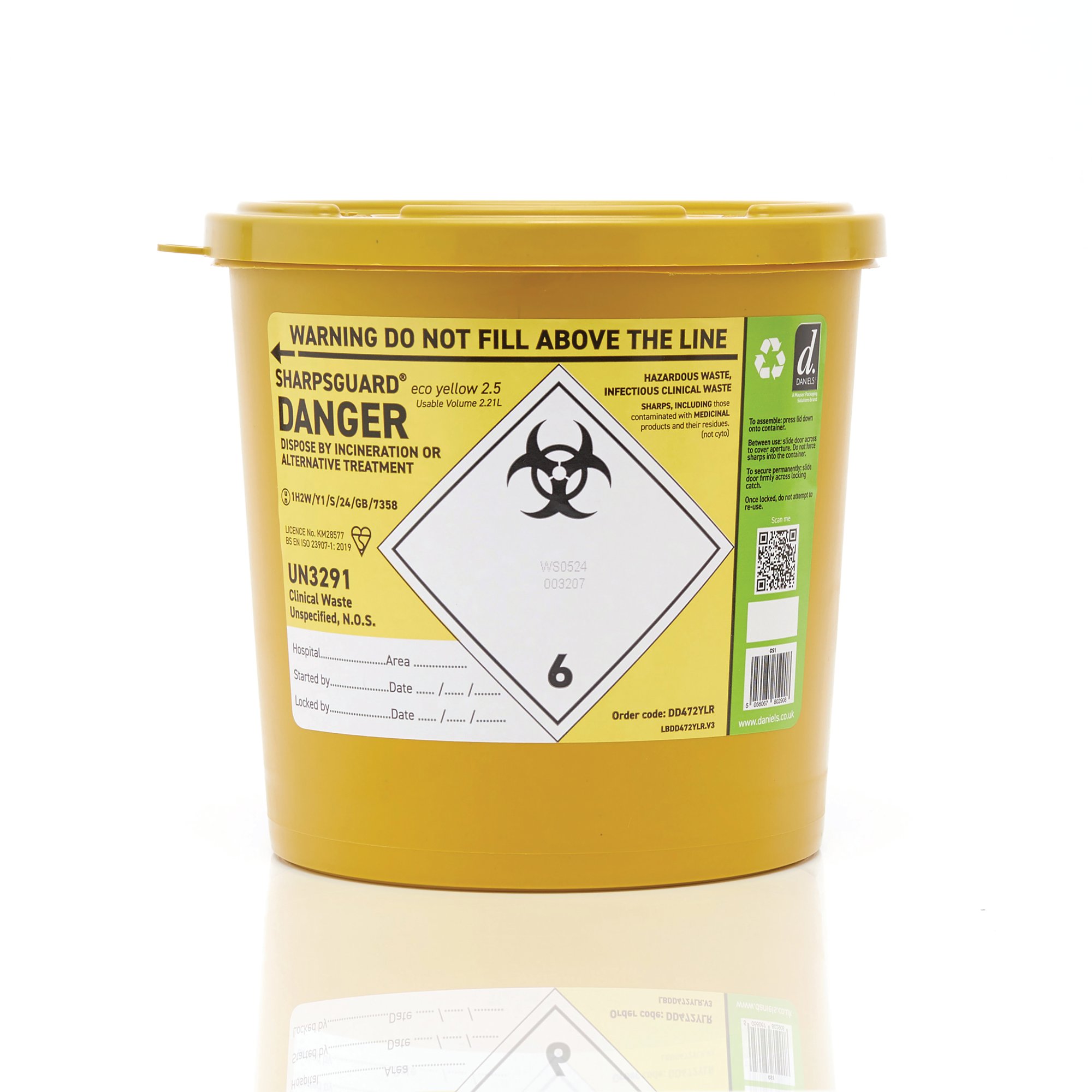 SHARPS DISPOSAL CONTAINER 2.5L