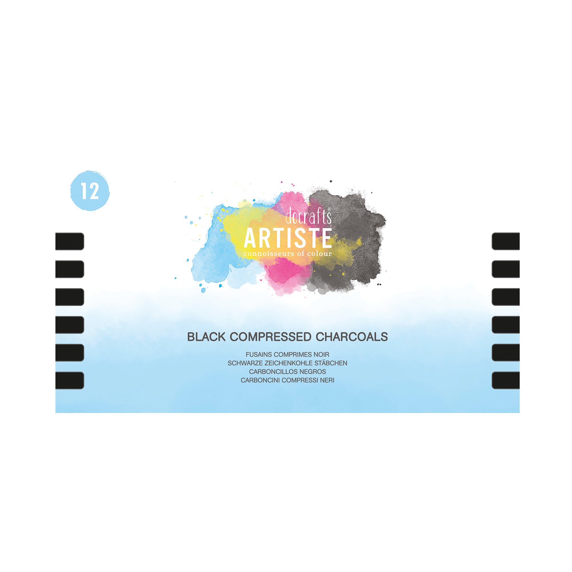 ARTISTE COMPRESSED CHARCOAL BLK PK12