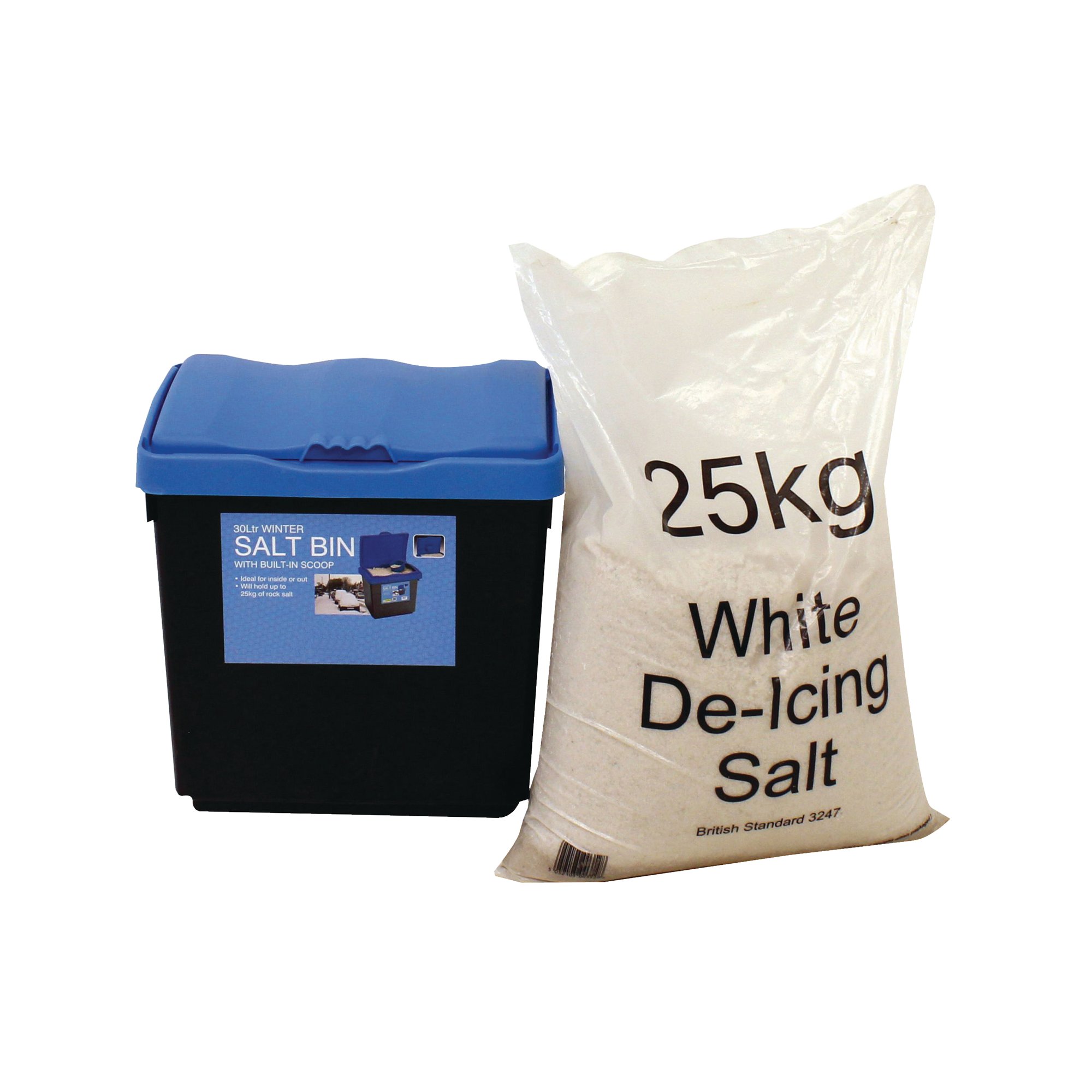 30 LITRE GRIT BIN 25KG SALT KIT