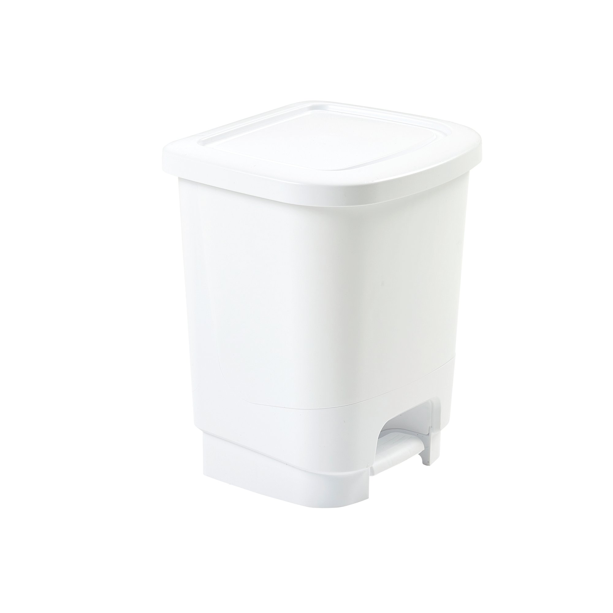 WHITEFURZE PEDAL BIN 8 LITRE WHITE