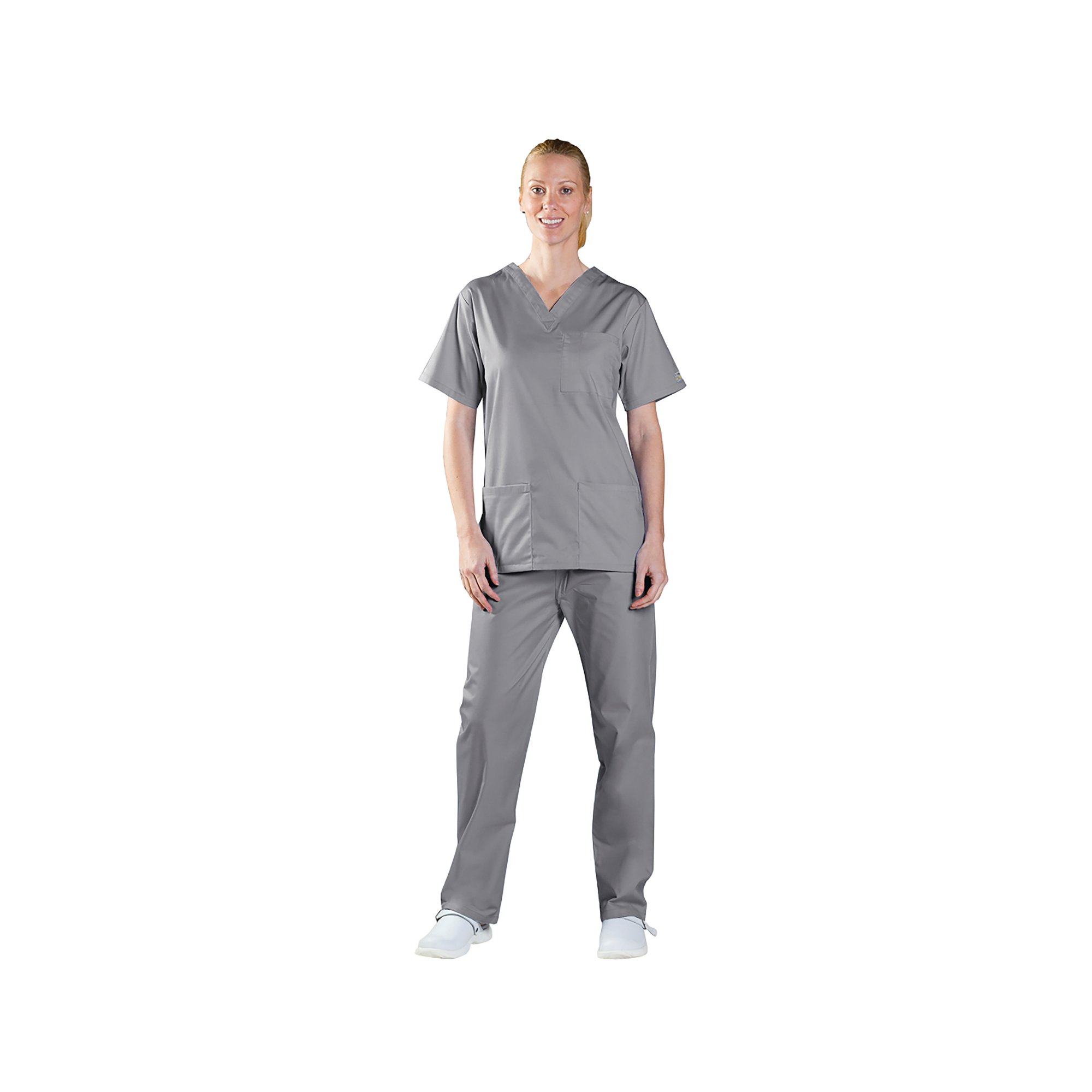 UNISEX SCRUB VNECK TOP STORMGRY XS