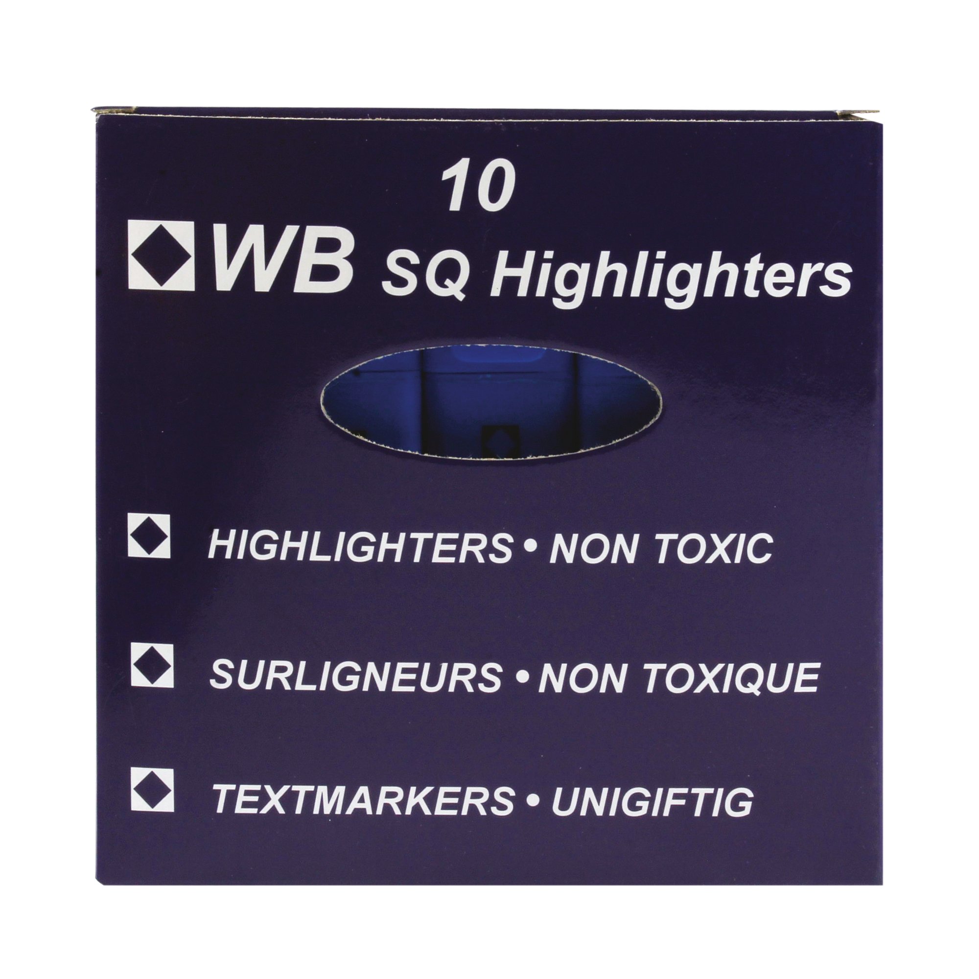 BLUE HI-GLO HIGHLIGHTER PENS PK10