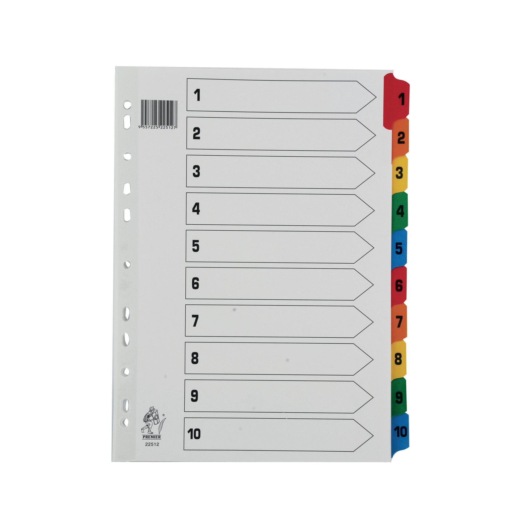 A4 MYLAR INDEX 1-10 ASSORTED