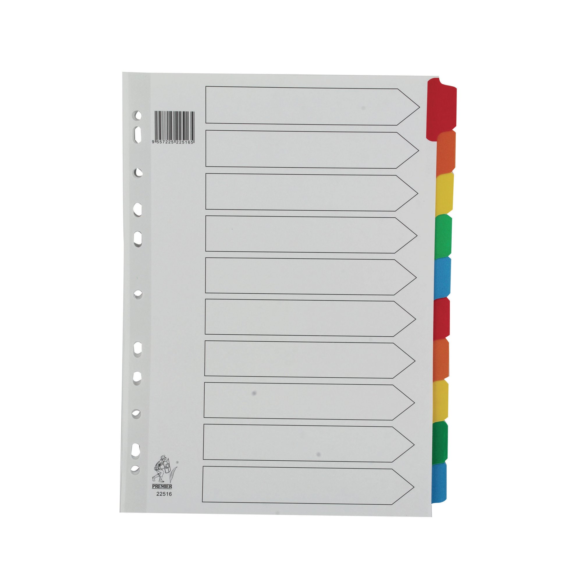 NP A4 MYLAR DIVIDER 10PART MULTI