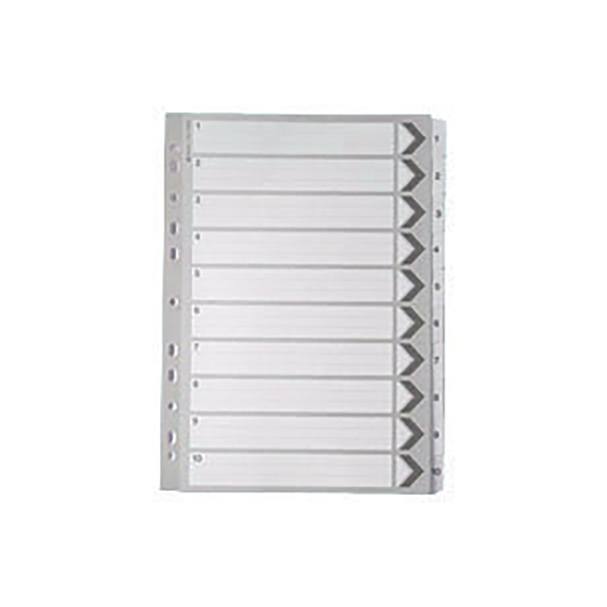 WHITE A4 1-10 MYLAR INDEX DIVIDERS