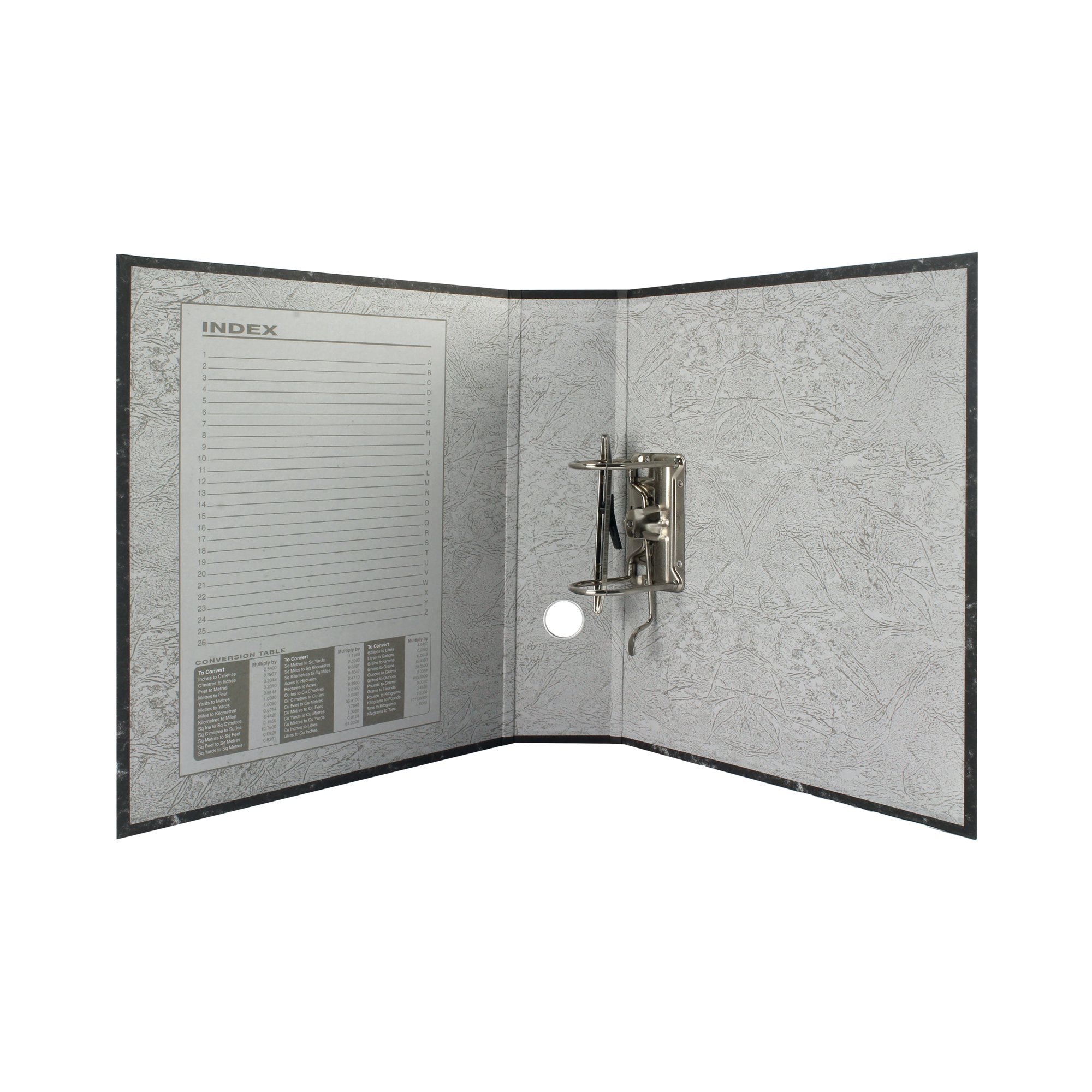 CHARCOAL A4 LEVER ARCH FILE PK10