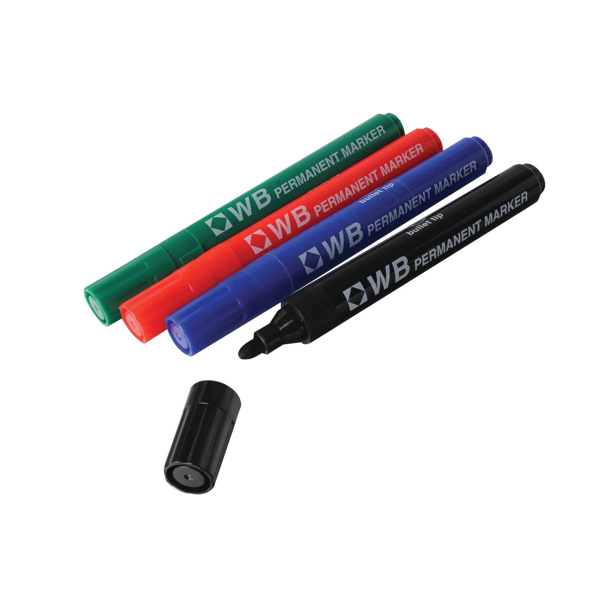 ASSORTED PERMANENT MARKER BULLET PK4