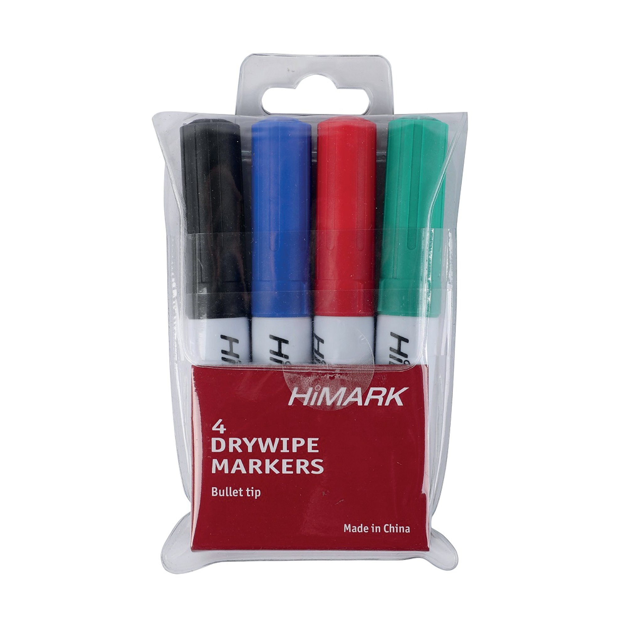 WHITEBOARD MARKER BULLET AST PK4