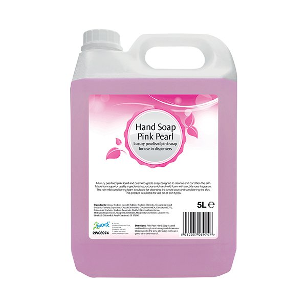 2Work Pink Pearl Hand Soap 5 Litre 2W03974 2Work Pink Pearl Hand Soap 5 Litre 2W03974