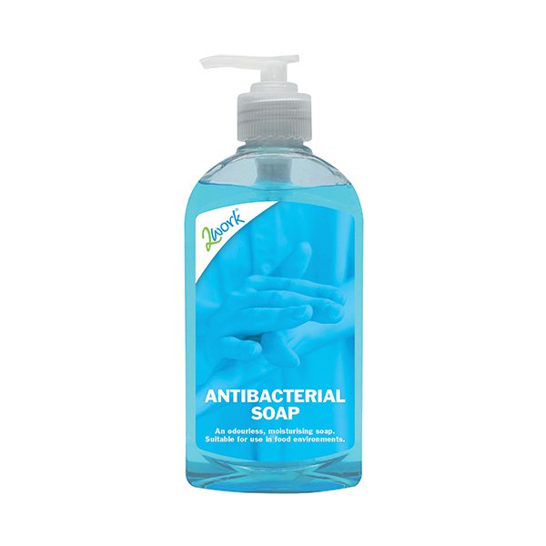 2Work Antibacterial Pump Soap 300ml Pack of 6 2W30037 2Work Antibacterial Pump Soap 300ml Pack of 6 2W30037