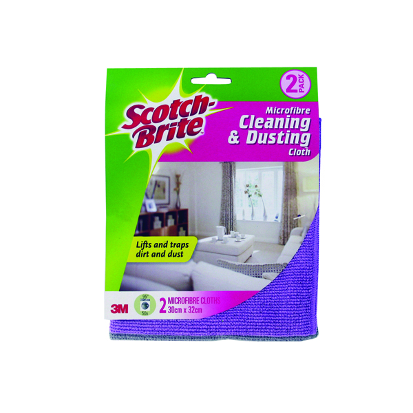 3M Scotch-Brite Clean Dust Cloth Pk 2 605480 3M Scotch-Brite Clean Dust Cloth Pk 2 605480