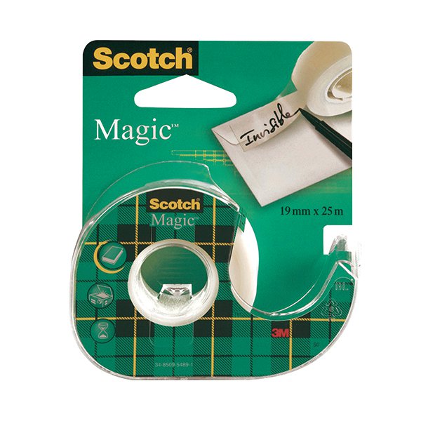 Scotch Magic Tape 810 19mm x 25m with Dispenser (Pack of 12) 8-1925D Scotch Magic Tape 810 19mm x 25m with Dispenser (Pack of 12) 8-1925D