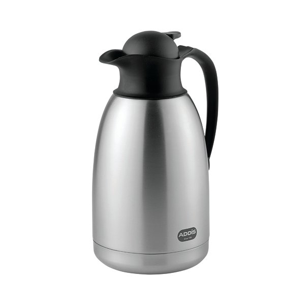 Addis Diplomat Vacuum Jug 2 Litre Stainless Steel/Black 629181600 Addis Diplomat Vacuum Jug 2 Litre Stainless Steel/Black 629181600