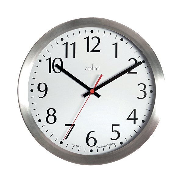 Acctim Javik 10 inch Aluminium Wall Clock 27417 Acctim Javik 10 inch Aluminium Wall Clock 27417