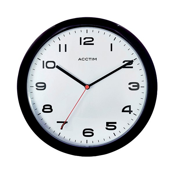 Acctim Aylesbury Wall Clock Black 92/302 Acctim Aylesbury Wall Clock Black 92/302