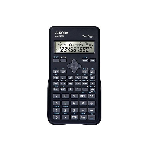Aurora Black 2-Line Scientific Calculator AX582BL Aurora Black 2-Line Scientific Calculator AX582BL