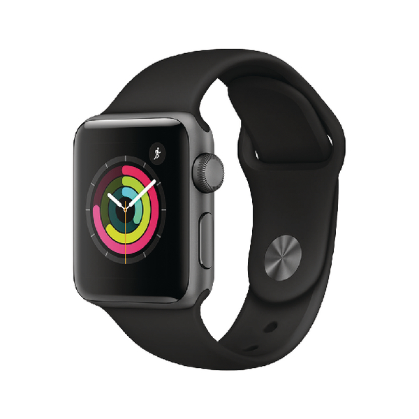 Apple Watch Series 3 Aluminium Case 38mm Black Sport Band GPS Space Grey MQKV2B/A Apple Watch Series 3 Aluminium Case 38mm Black Sport Band GPS Space Grey MQKV2B/A