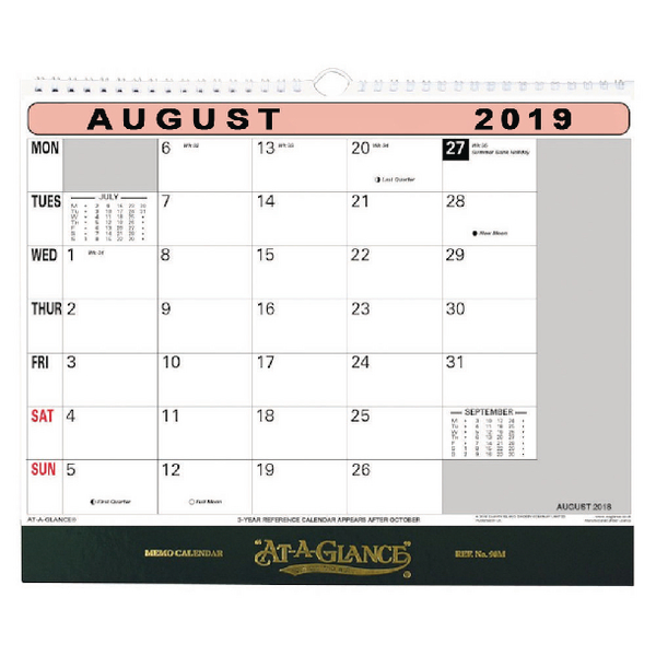 At-a-Glance Flipover Wall Calendar Month to View 2019 90M19 At-a-Glance Flipover Wall Calendar Month to View 2019 90M19