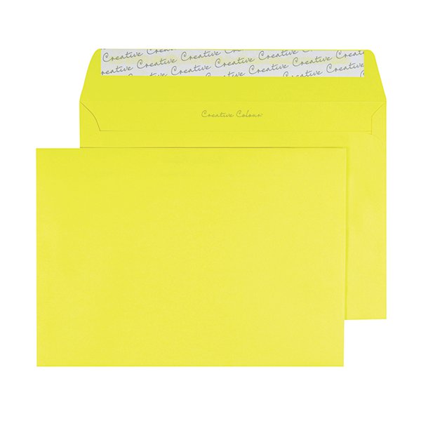 C5 Wallet Envelope Peel and Seal 120gsm Banana Yellow (Pack of 250) BLK93019 C5 Wallet Envelope Peel and Seal 120gsm Banana Yellow (Pack of 250) BLK93019